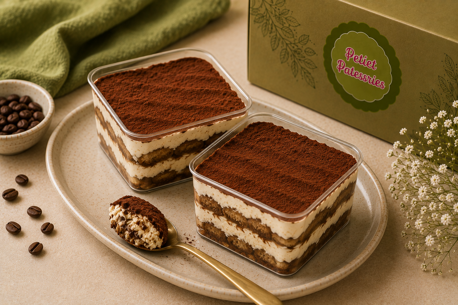 Petiet Patessries classic eggless tiramisu